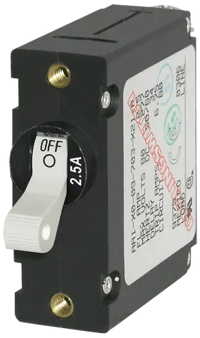 Circuit Breaker AA1 Toggle 2.5A White BS-7197B