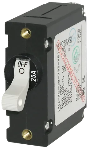 Circuit Breaker AA1 Toggle 25A White BS-7218B