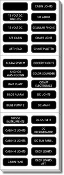 120 Label Kit DC Panel Extended Large BS-8039B
