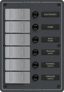 6 Position Fused - Slate Grey 12/24VDC BS-8053B