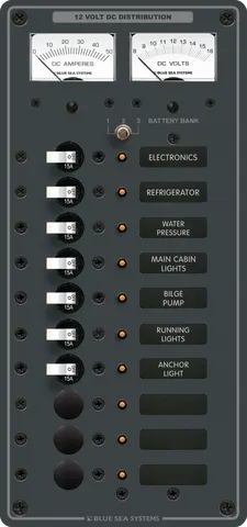 Panel DC - 10 Position 15A V/A Meter BS-8082B