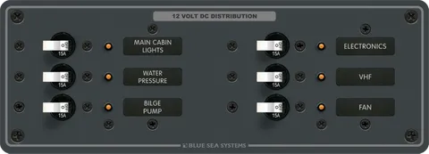 Panel DC - 6 Position 15A BS-8096B
