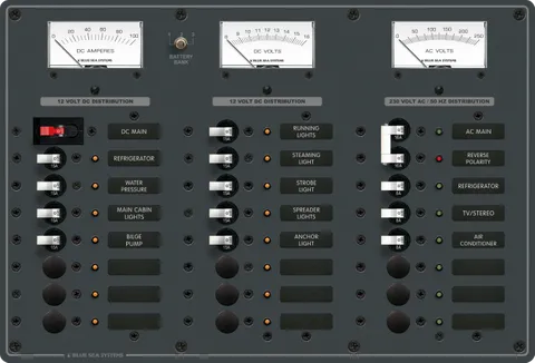 Panel 230V/12V 6 x AC + 15 x DC BS-8184B