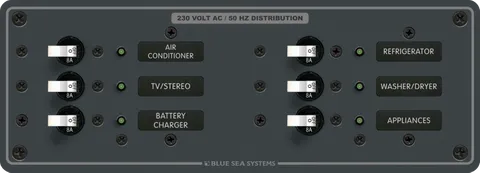 Panel 230VAC 6 Position 8A BS-8197B