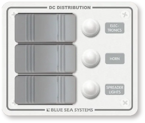 3 Position C/Breaker - White 12/24VDC BS-8274B