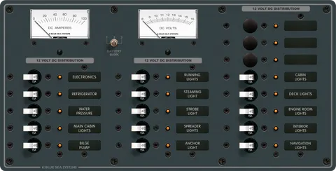 Panel DC - 18 Position 15A V/A Meter BS-8378B