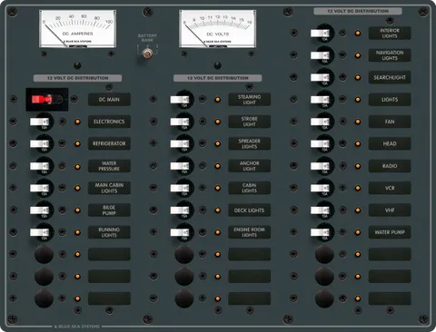 Panel DC - Main+32 Position 15A MF Mtr BS-8381B