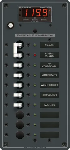Panel 230VAC 16A Main + 8 Position 8A BS-8506B