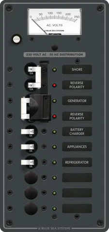 Panel 230VAC 2 x 16A Main +6 Position 8A BS-8589B