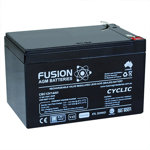 Fusion 12V 14Ah Deep Cycle AGM Battery
