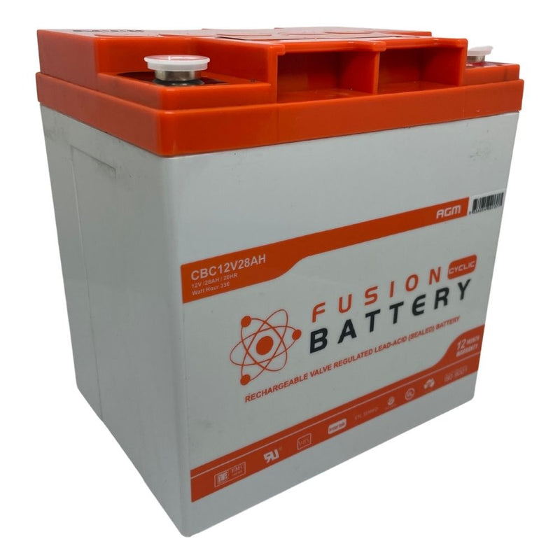 Fusion 12V 28Ah CBC12V28H AGM Cyclic VRLA Battery