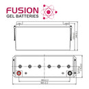 Fusion 12V 135Ah Deep Cycle Gel Battery