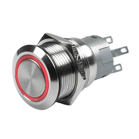 PUSH BUTTON MOM (ON)OFF 3.3V RED LED CZ-80-911-0060-00