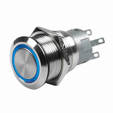 PUSH BUTTON MOM (ON)OFF 3 3V BLUE LED CZ-80-911-0062-00