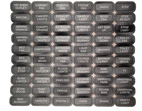 Keypad Labels CZone WProof Keypad Labels Enerdrive Set 2 CZ-KEYPAD-EN2