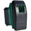Rocker Switch ON-OFF-ON DPDT 7PIN GREEN Bulk EA-RS-03B