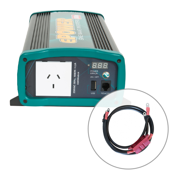 ePOWER 1000W Inverter + DC Cables Pack EN1110S-KIT