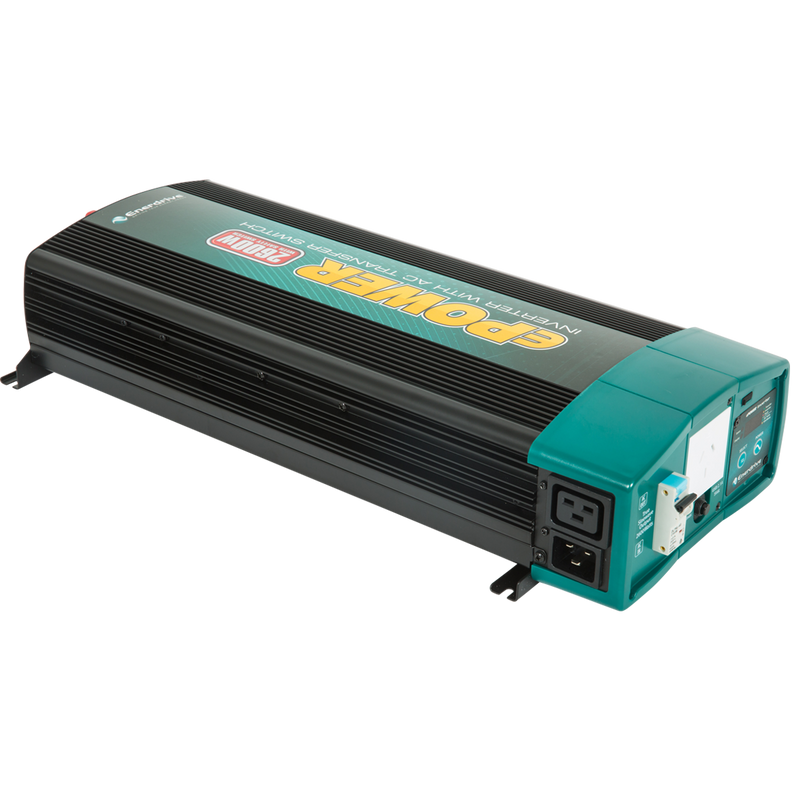 Enerdrive EN1226S-X ePOWER 2600W 12V True Sine Wave Inverter with AC Transfer & Safety Switch