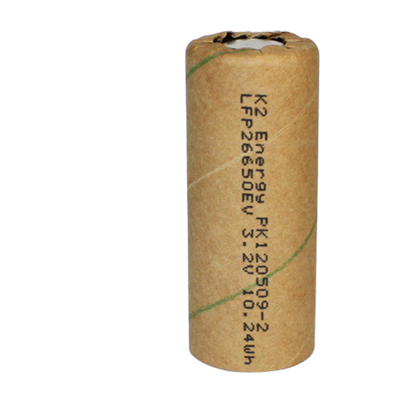 3.2V 26650 size 3200mAh High Capacity cylindrical LiFePO4 Cell Paper Tube