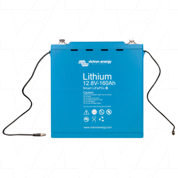 LFP-BMS12.8/160A - Victron Energy BAT512116610 12.8V 160Ah Lithium Iron Phosphate (LiFePO4) Rechargeable Lithium Smart Battery with Integrated Cell Balancing and Cell Monitoring Product Image