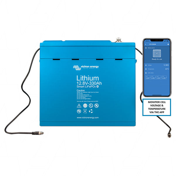 LFP-BMS12.8/330 - Victron Energy BAT512132410 12.8V 330Ah Lithium Iron Phosphate (LiFePO4) Rechargeable Lithium Smart Battery with Integrated Cell Balancing and Cell Monitoring Product Image