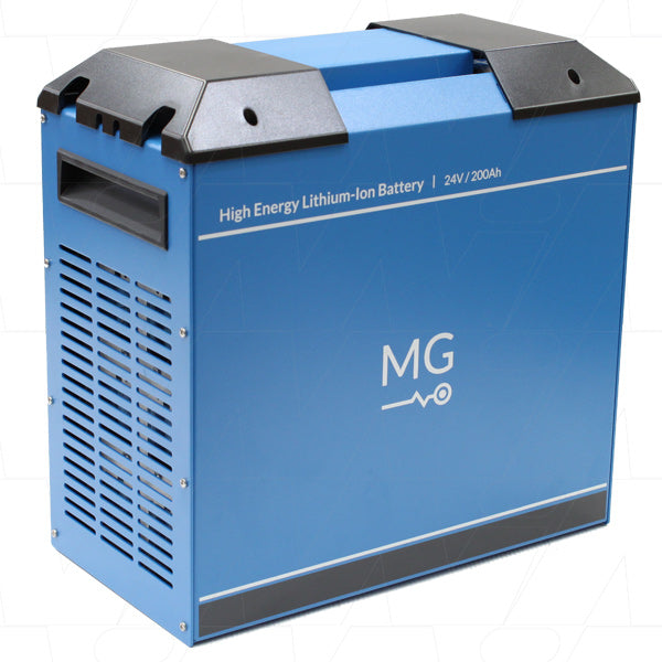 MGHE240200-RJ45 - 25.2V 200Ah 5040Wh HE Series LiIon NMC Battery + RJ45 Connector - Metal Enclosure - Series Up to Five (5) Modules Product Image