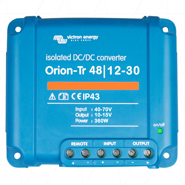 Victron Orion-Tr 48/12V 30A DC to DC Converter with Galvanic Isolation ORI481240110