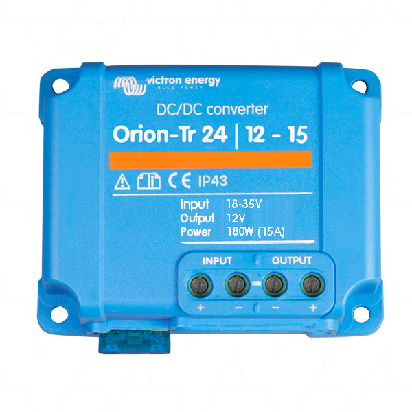 ORION IP43 24/12-15A (180W) - Orion IP43 DC to DC Converter 15A Non-Isolated 18-35VDC Input to 12.5VDC ORI241215200R Product Image