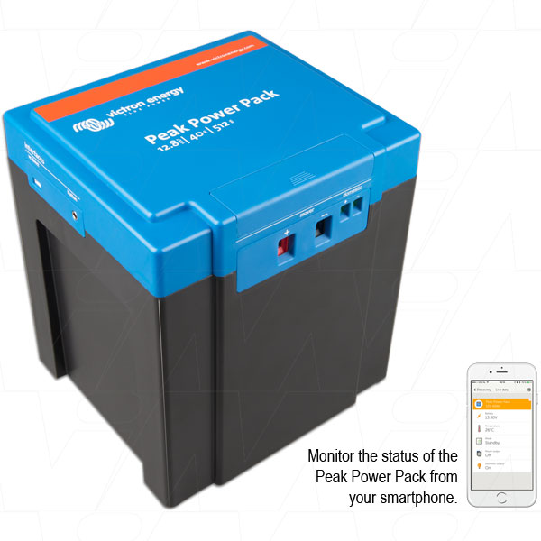 PPP-40 - Victron Energy PPP012040000 12.8V 40Ah Lithium Iron Phosphate (LiFePO4) Peak Power Pack (PPP) for High Rate Discharge Output up to 150A Continuous / 200A Pulse (10sec) Product Image