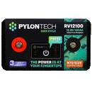 Pylontech 12.8V 100Ah 1280Wh 4S4P LiFePO4 Battery + SoC Indicator + M6 Terminals (Max 2S OR 8P) + IP20 Rating RV12100