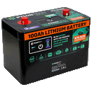 RV12100 - 12.8V 100Ah 1280Wh 4S4P LiFePO4 Battery + SoC Indicator + M6 Terminals (Max 2S OR 8P) + IP20 Rating Product Image