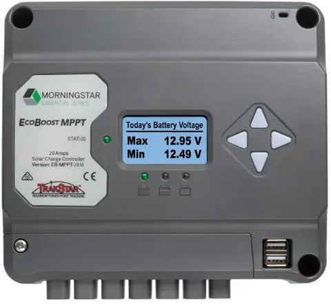 Morningstar EcoBoost MPPT 20amp w/Meter SR-EB-MPPT-20M