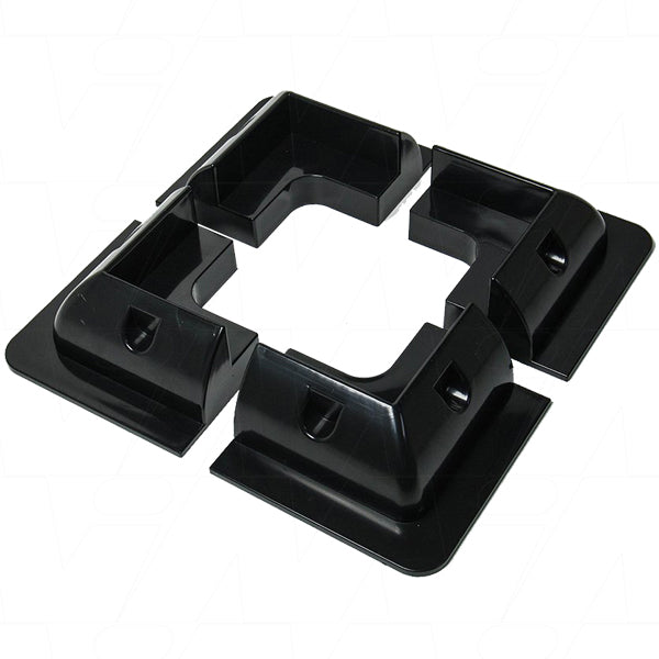 Symmetry ABS Solar Panel RV Corner Mounts - Black - Pack of 4