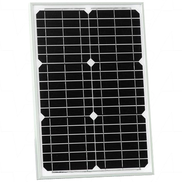 12V 20W Symmetry Monocrystalline Solar Module With 5 Metre Fly Leads And No Connector SY-M20W-5M