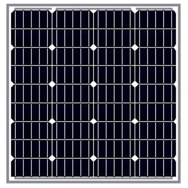 Symmetry 12V 60W 36 Cell Monocrystalline Solar Module with IP65 rated junction box and 2 x 0.9m leads with LH4 male & female connectors SY2-M60W/LH4