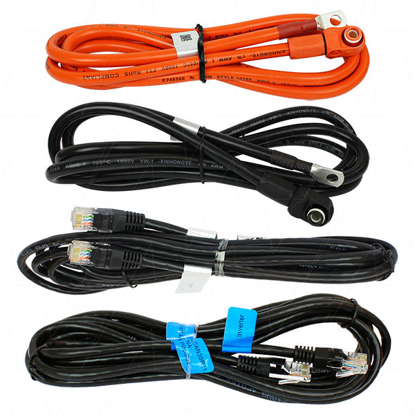 UP/US CABLE KIT - 2 Metre Cable Kit for Pylontech UP and US Series Rack Mount Batteries to Inverter/charger Product Image
