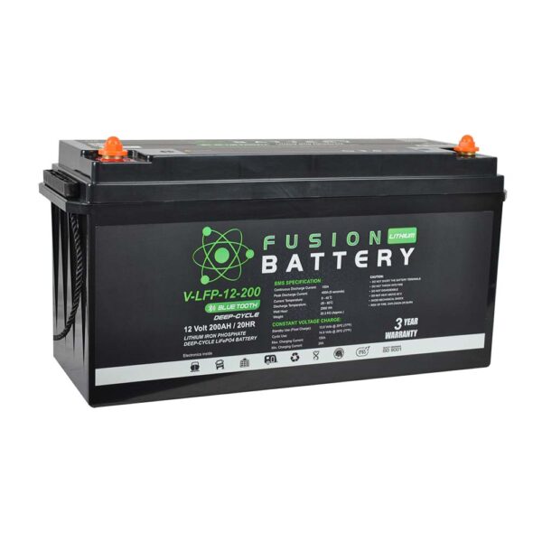 Fusion Lithium 12V Deep Cycle Battery V-LFP-12-200