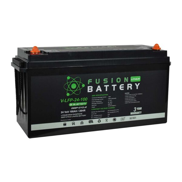 Fusion Lithium 12V Deep Cycle Battery V-LFP-24-100