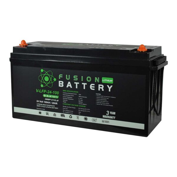 Fusion Lithium 12V Deep Cycle Battery V-LFP-24-100