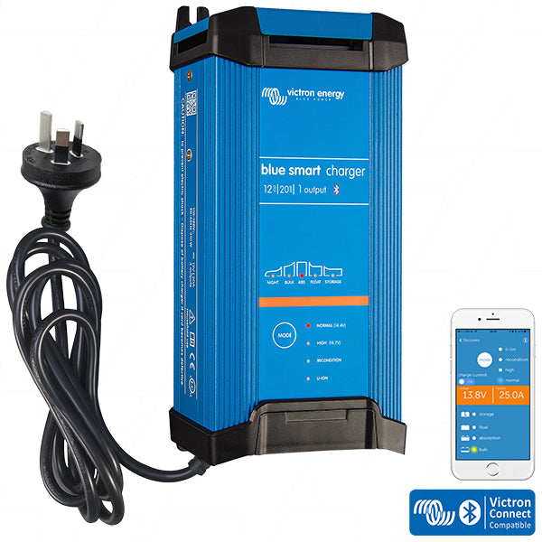 VECIP22-12/20-1 - Blue Smart IP22 SLA/LiFePO4 Charger 12V 20A Single Output Fan Assisted BPC122044012 (AU/NZ Plug) Product Image