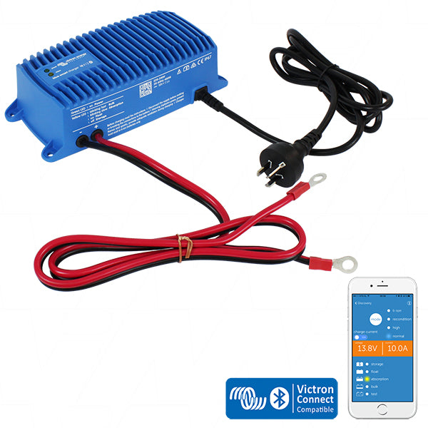 Victron Blue Smart IP67 SLA/LiFePO4 Waterproof Charger 12V 13A BPC121347016 VECIP67-12/13