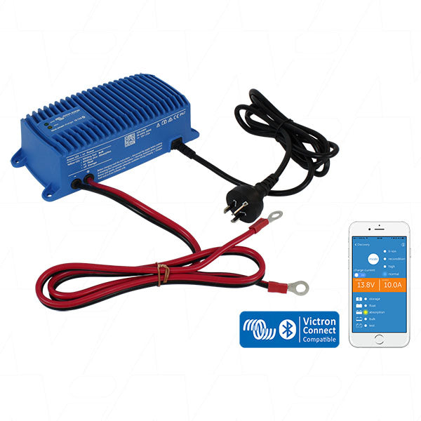 Victron Blue Smart IP67 SLA/LiFePO4 Waterproof Charger 12V 25A BPC122547016 VECIP67-12/25