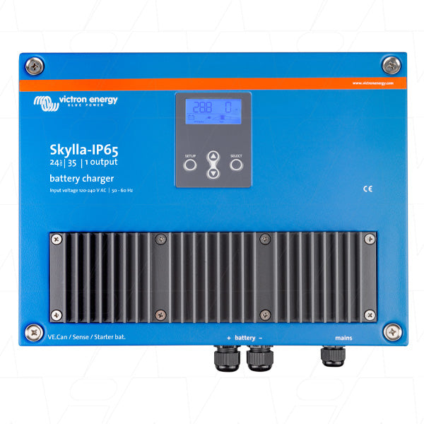VECSIP65-24/35(1+1) - 24V 35A Skylla IP65 SLA/LiFePO4 Dual Output Charger with M6 Connection SKY024035000 Product Image