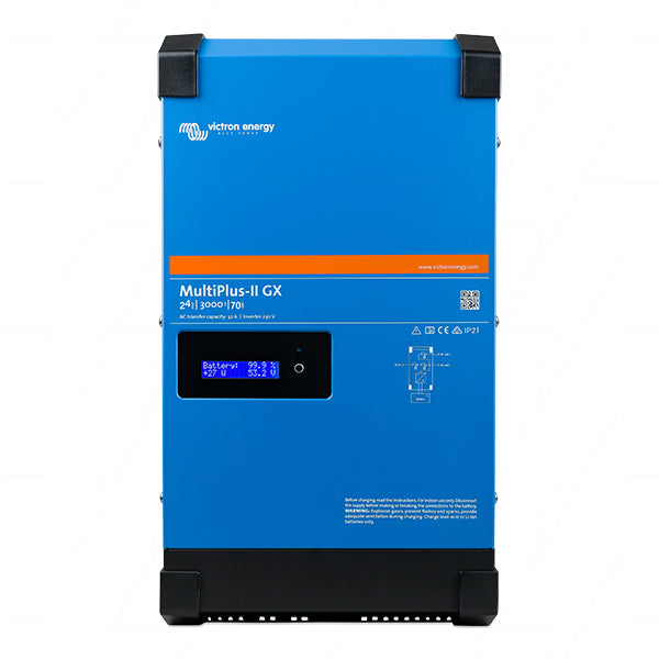 VEICMPII-24/3000/70-32GX - MultiPlus-II Inverter & SLA/LiFePO4 Charger 24V 3000VA 70A - 32A Transfer Switch with inbuilt GX PMP242306000 Product Image
