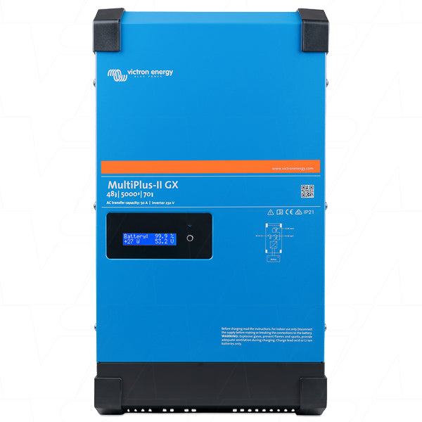 VEICMPII-48/5000/70-50GX - MultiPlus-II GX Inverter & SLA/LiFePO4 Charger 48V 5000VA 70A - 50A TRANSFER SWITCH PMP482506000 Product Image