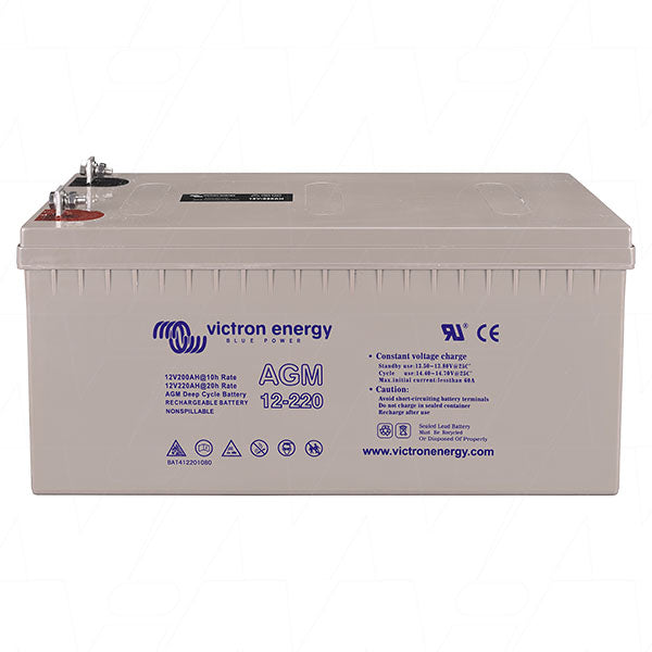 Victron 12V/220Ah AGM Deep Cycle Battery with M8 threaded insert terminals BAT412201085