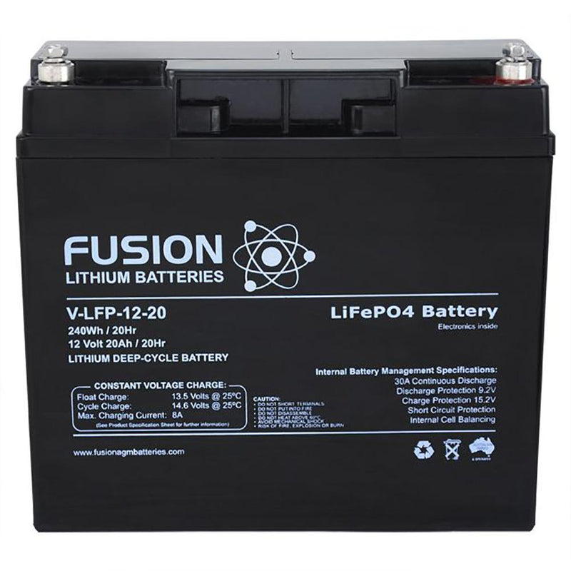 Fusion Lithium 12V Deep Cycle Battery V-LFP-12-20