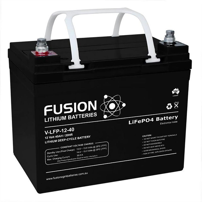 Fusion Lithium 12V Deep Cycle Battery V-LFP-12-40