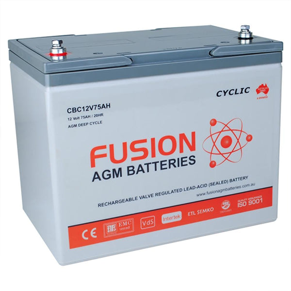 Fusion 12V 78Ah Deep Cycle AGM Battery