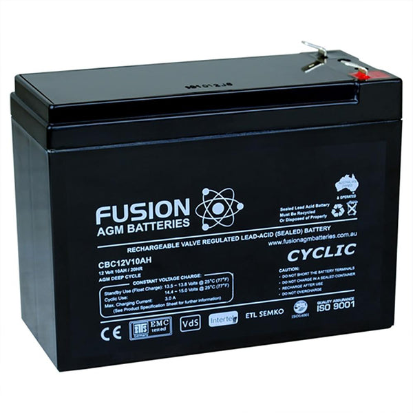 Fusion 12V 10Ah Deep Cycle AGM Battery